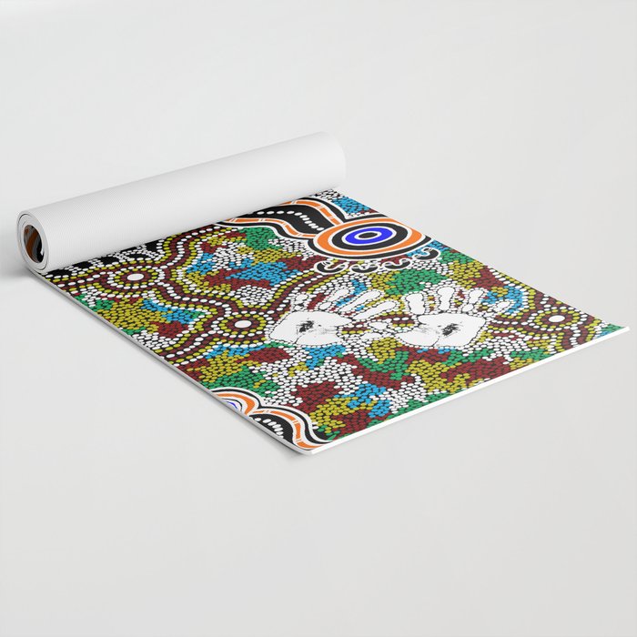 Authentic Aboriginal Art - Discovering Your Dreams Yoga Mat Gallery Image 2