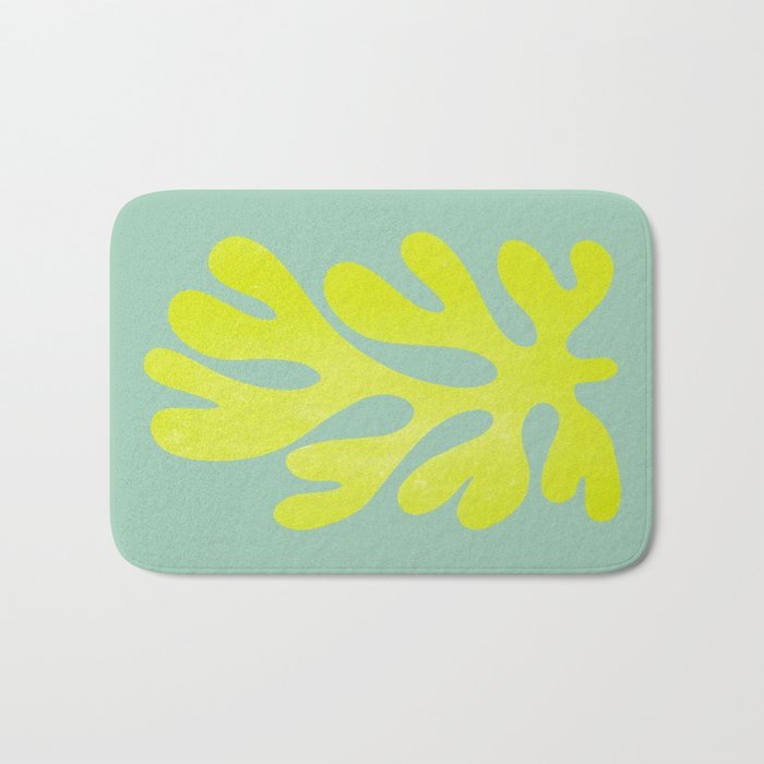 Lime & Sea Green: Matisse Paper Cutouts 06 Bath Mat Gallery Image 1