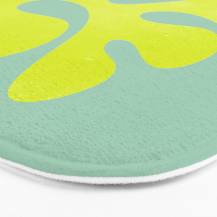 Lime & Sea Green: Matisse Paper Cutouts 06 Bath Mat Gallery Image 3