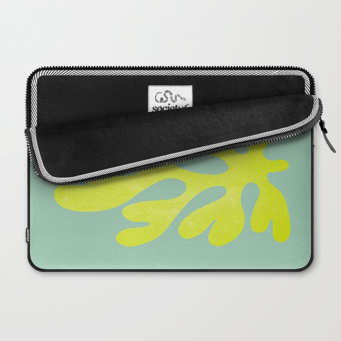 Lime & Sea Green: Matisse Paper Cutouts 06 Laptop Sleeve Gallery Image 2