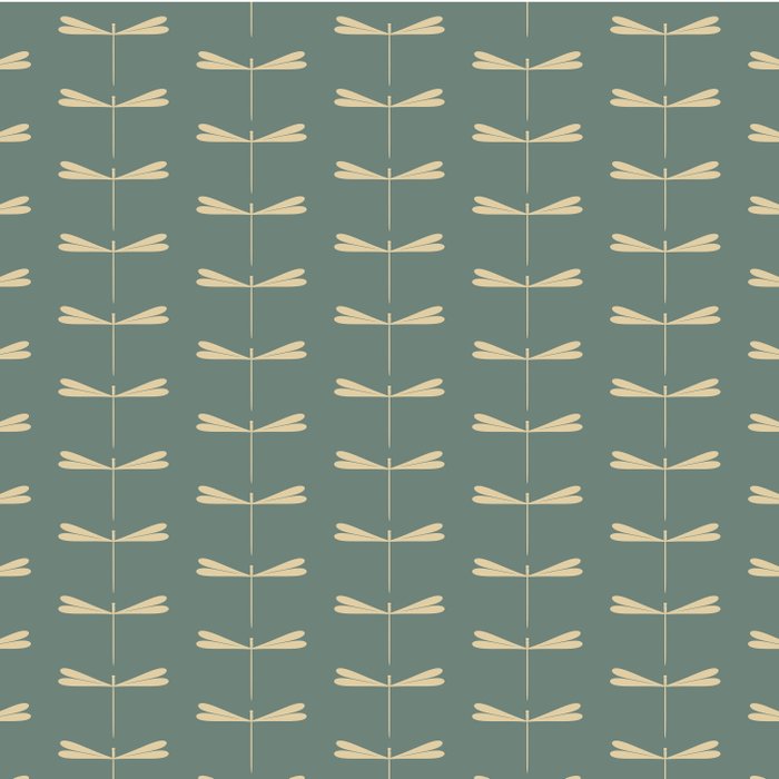 Dragonfly Pattern XII Neutral Green Coffee Mug Gallery Image 2