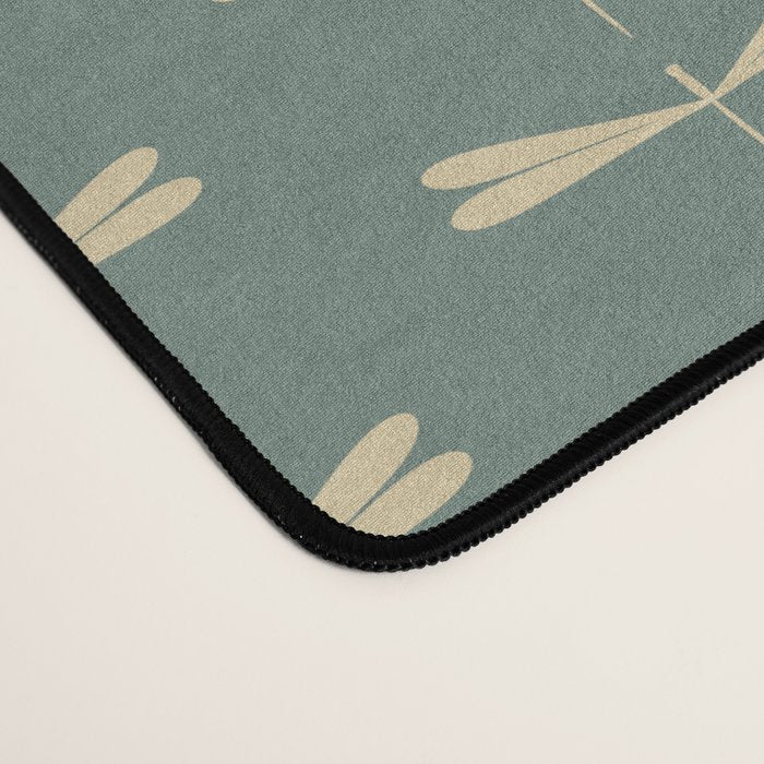 Dragonfly Pattern XII Neutral Green Desk Mat Gallery Image 4