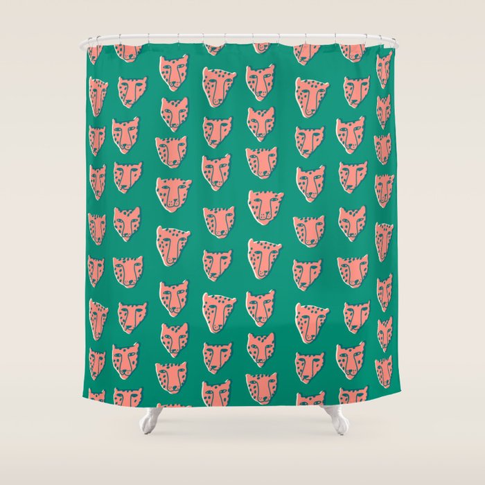 Pink pantehrs Shower Curtain Gallery Image 1