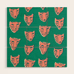 Pink pantehrs Wood Wall Art Gallery Image 1