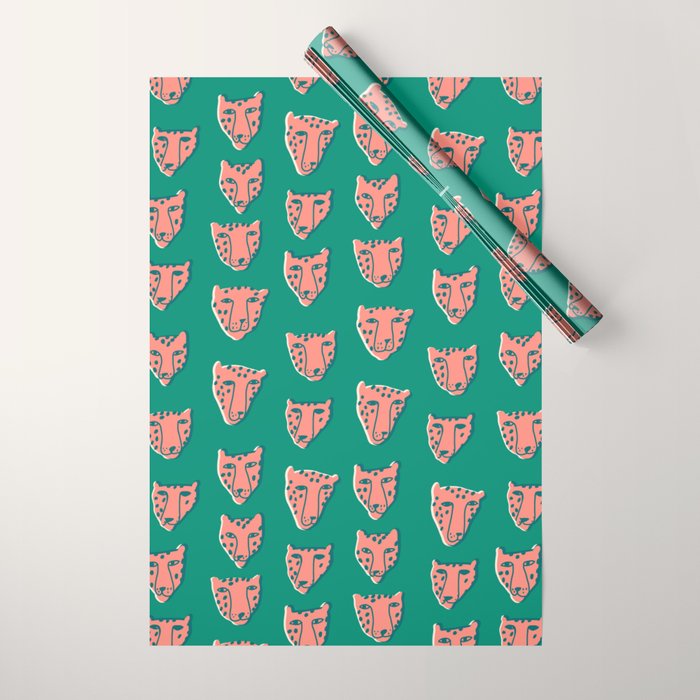 Pink pantehrs Wrapping Paper Gallery Image 1
