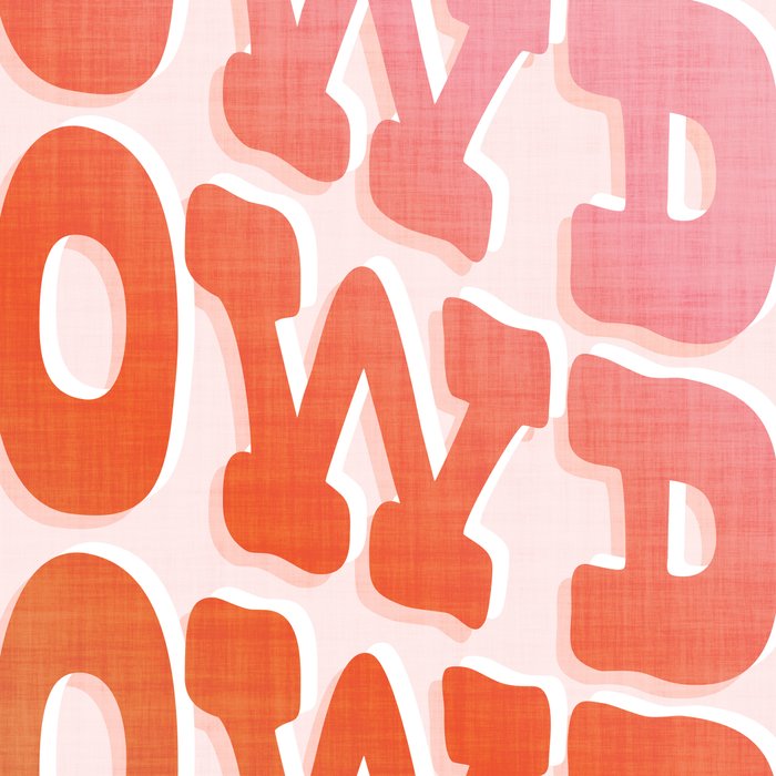 Typographic Howdy Repeat - Pastel Peachy Pink Coffee Mug Gallery Image 2