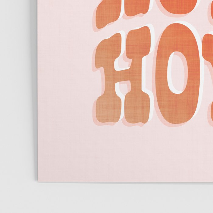 Typographic Howdy Repeat - Pastel Peachy Pink Poster Gallery Image 3