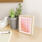 Typographic Howdy Repeat - Pastel Peachy Pink Mini Art Print Gallery Image 2
