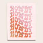 Typographic Howdy Repeat - Pastel Peachy Pink Notebook Gallery Image 4