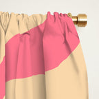 Retro Liquid Swirl Abstract Pattern 5 Pink and Orange Mustard Window Curtain Gallery Image 2