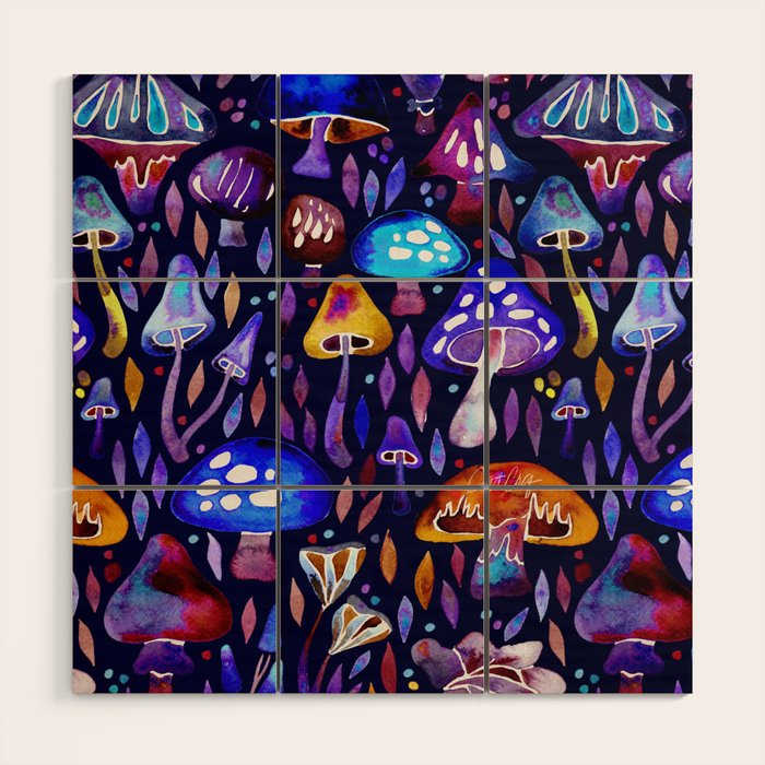 Mushroom Magic - Galaxy Wood Wall Art Gallery Image 1