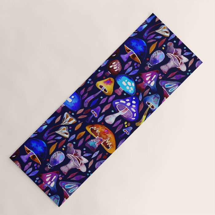 Mushroom Magic - Galaxy Yoga Mat Gallery Image 1