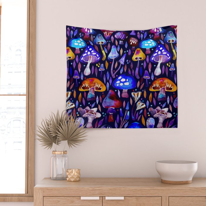 Mushroom Magic - Galaxy Wall Tapestry Gallery Image 2