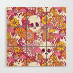 Spooky Mushroom Garden - Fuchsia Wood Wall Art Gallery Image 1