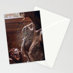 MAGIC IN ACTION | woman | perfume | Parisian | dark | evening | date | aesthetic | vintage | retro  Stationery Card Gallery Image 2