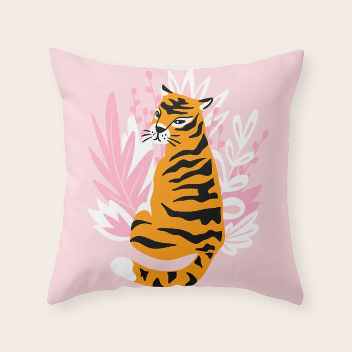 Cute tigers Throw Pillow Gallery Image 6