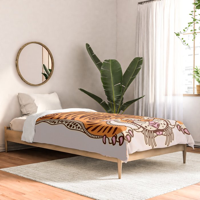 King Of The Jungle 03: Peach Tiger Edition Comforter Gallery Image 2