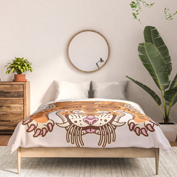 King Of The Jungle 03: Peach Tiger Edition Comforter Gallery Image 3
