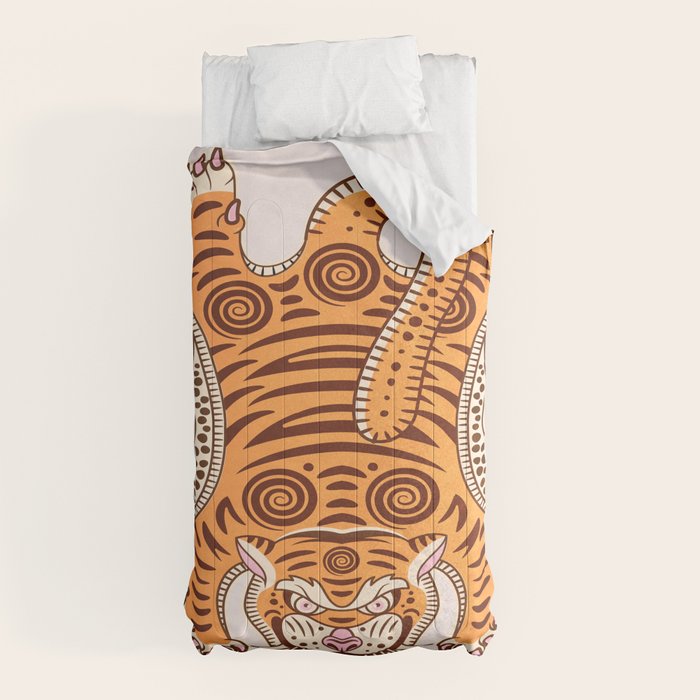 King Of The Jungle 03: Peach Tiger Edition Comforter Gallery Image 10