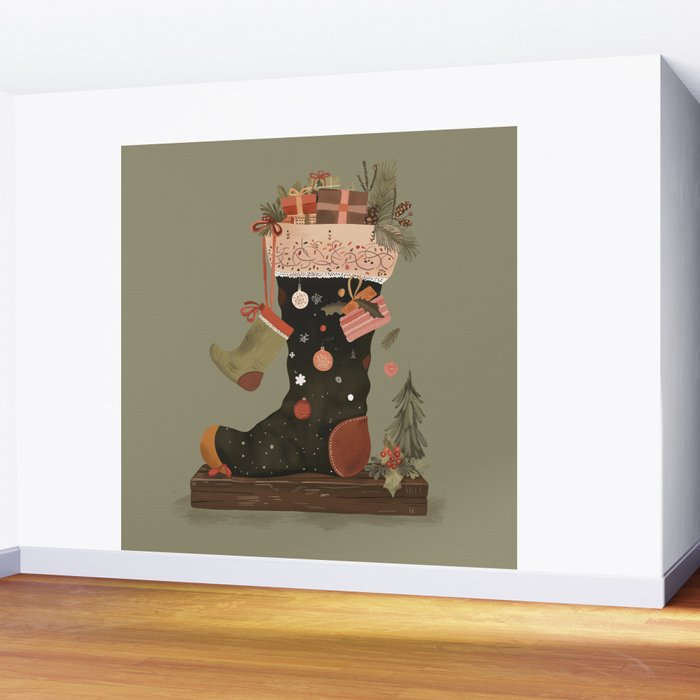 Joyful Stockings II Wall Mural Gallery Image 2