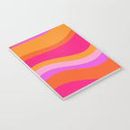 Retro Waves Abstract Pattern Pink Magenta Orange Notebook Gallery Image 3