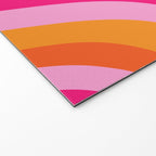 Retro Waves Abstract Pattern Pink Magenta Orange Welcome Mat Gallery Image 2