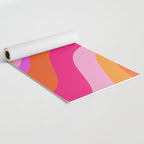 Retro Waves Abstract Pattern Pink Magenta Orange Yoga Mat Gallery Image 2