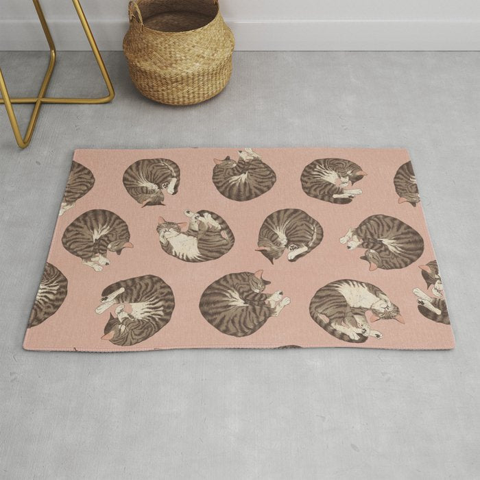 polka dot cats Rug Gallery Image 1