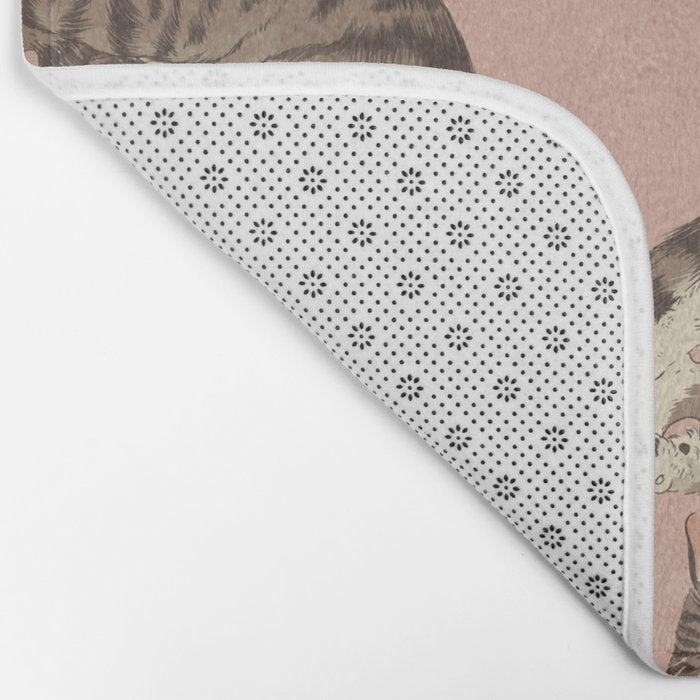 polka dot cats Bath Mat Gallery Image 2