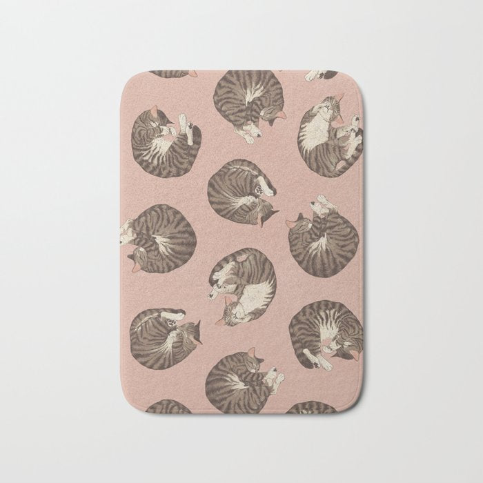 polka dot cats Bath Mat Gallery Image 1