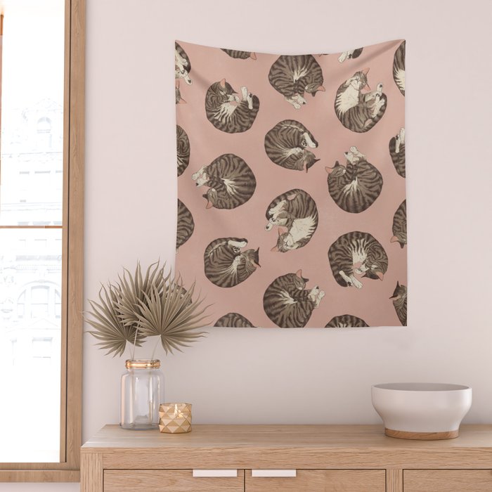 polka dot cats Wall Tapestry Gallery Image 2