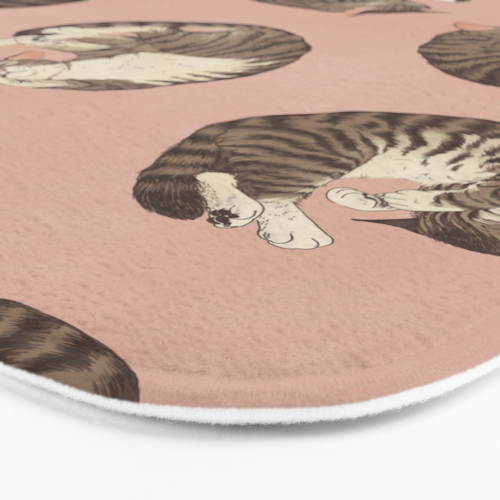 polka dot cats Bath Mat Gallery Image 3