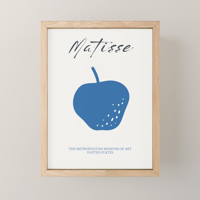 Matisse Blue Apple Cutout  Mini Art Print Gallery Image 1