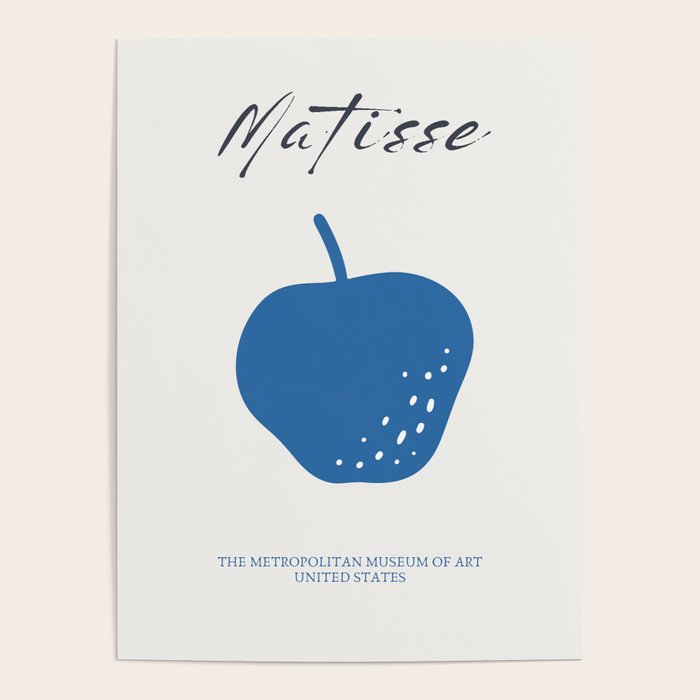 Matisse Blue Apple Cutout  Poster Gallery Image 4