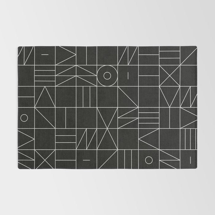 My Favorite Geometric Patterns No.9 - Black Rug Gallery Image 2