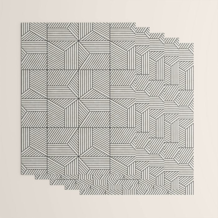 bohemian geometric tiles - bone Wrapping Paper Gallery Image 3