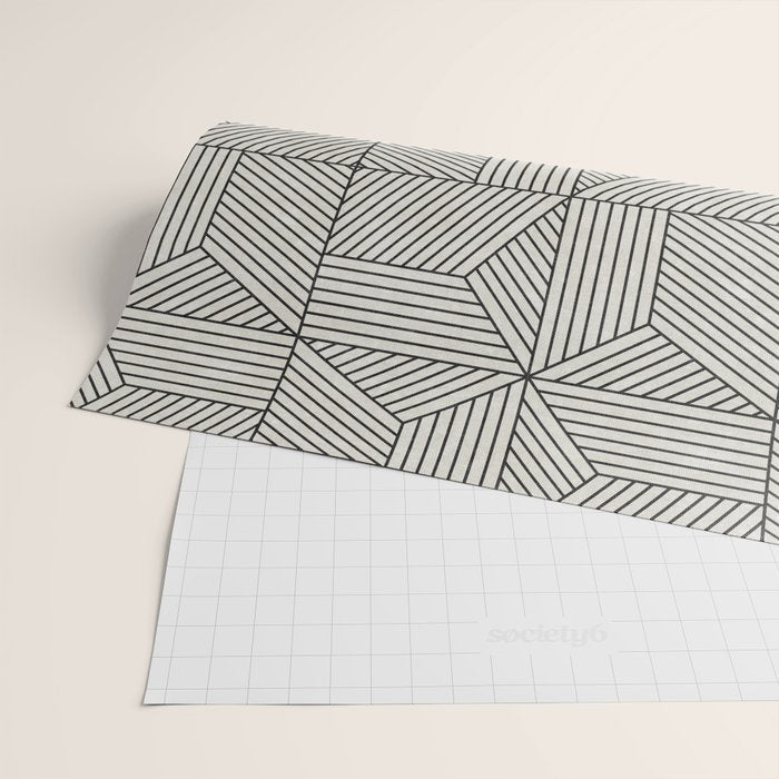 bohemian geometric tiles - bone Wrapping Paper Gallery Image 2