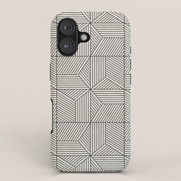 bohemian geometric tiles - bone iPhone Case Gallery Image 1