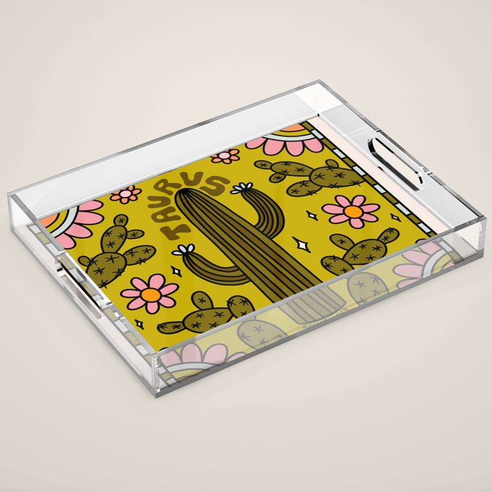 Taurus Cactus Acrylic Tray Gallery Image 1