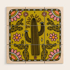 Taurus Cactus Wood Wall Art Gallery Image 1