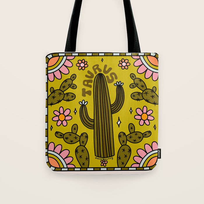 Taurus Cactus Tote Bag Gallery Image 1