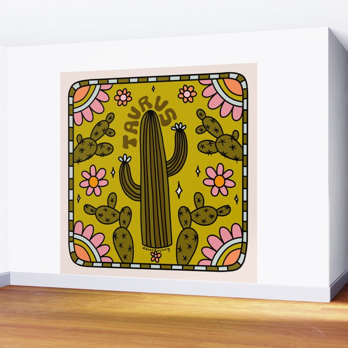 Taurus Cactus Wall Mural Gallery Image 2