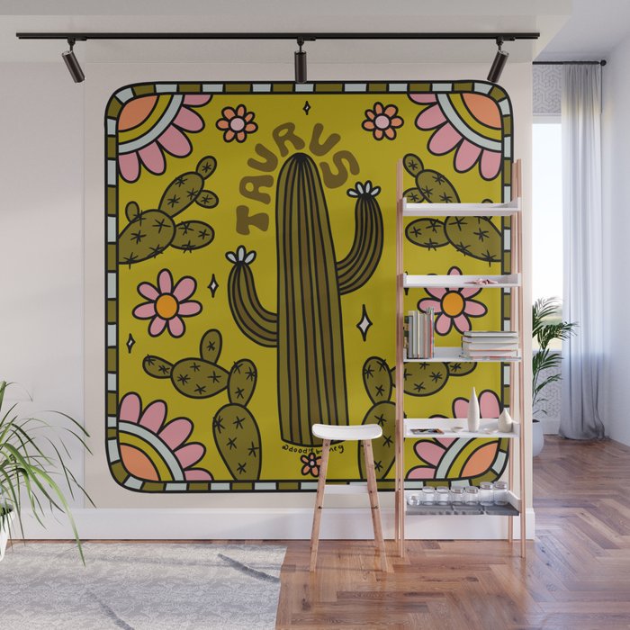 Taurus Cactus Wall Mural Gallery Image 1