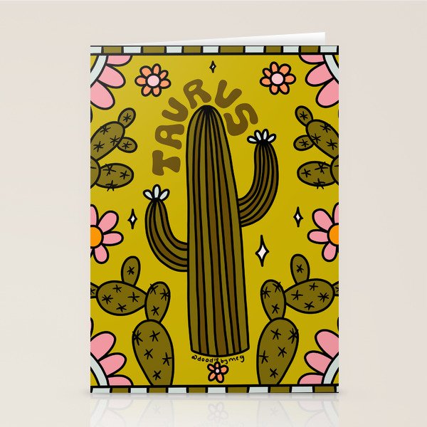 Taurus Cactus Stationery Card Gallery Image 2
