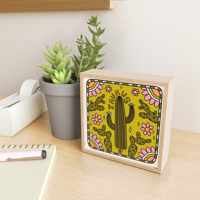 Taurus Cactus Mini Art Print Gallery Image 2