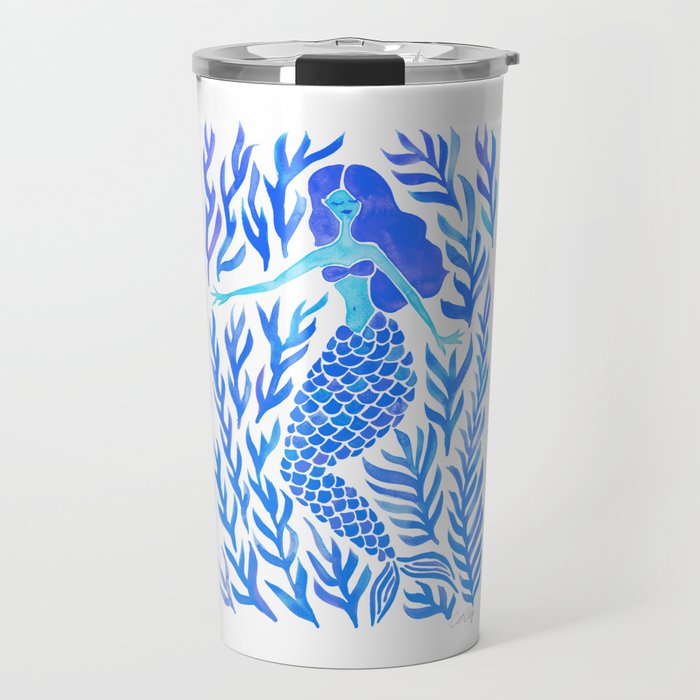 Kelp Forest Mermaid - Blue Palette Travel Mug Gallery Image 1