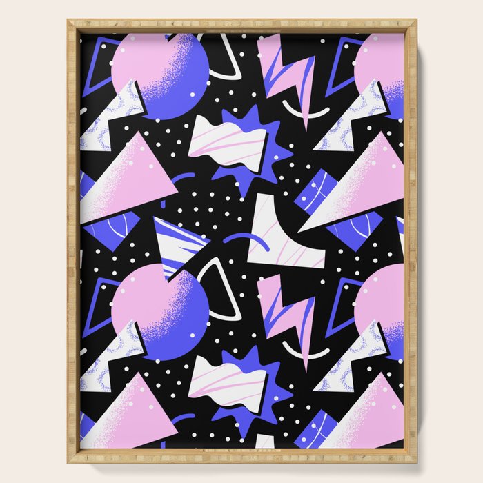 Abstract geometric shape modern pattern art Serving Tray Gallery Image 1