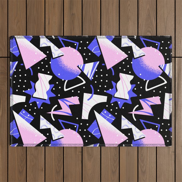 Abstract geometric shape modern pattern art Outdoor Rug Gallery Image 1