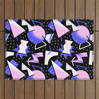 Abstract geometric shape modern pattern art Outdoor Rug Gallery Image 1