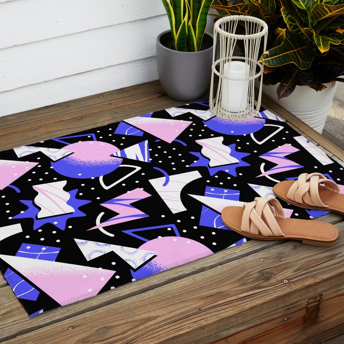 Abstract geometric shape modern pattern art Outdoor Rug Gallery Image 2